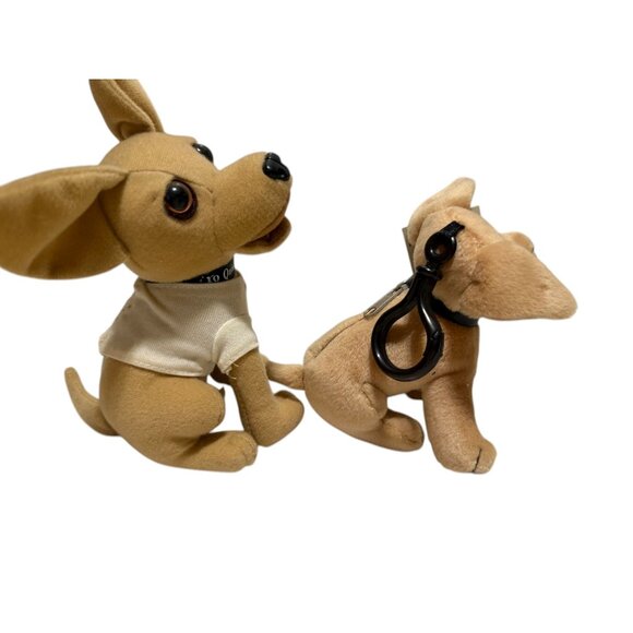 Taco Bell Chihuahua Plush Toys Set of 2 Collectible Vintage - Picture 2 of 7